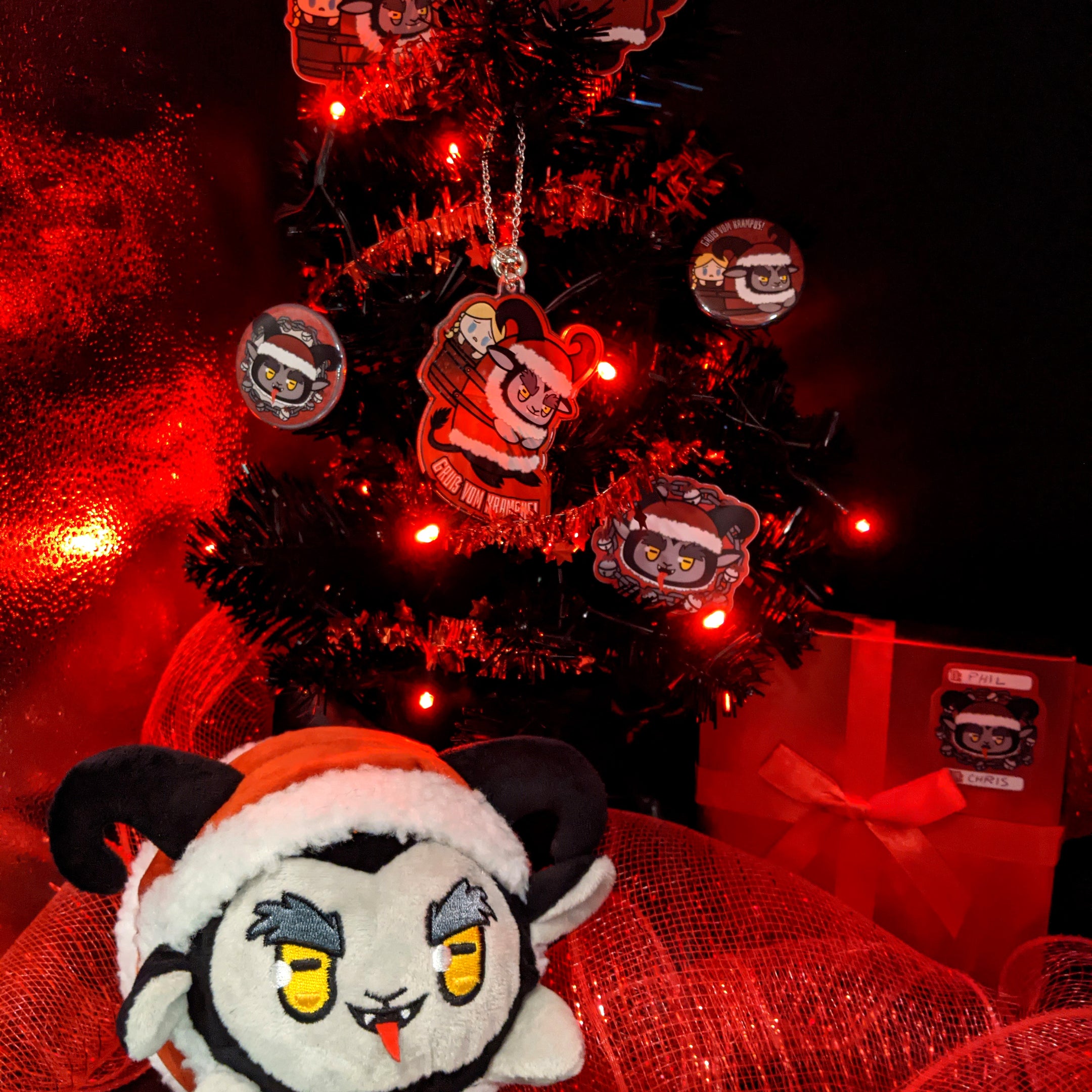 MONchibi- Chris (Krampus) To-From Label Set